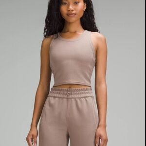 lululemon athletica taupetastic ribbed Softstreme Tank Top size 4